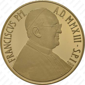 100 евро 2013, Сикстинская Мадонна Ватикан - Аверс