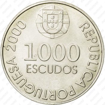 1000 эскудо 2000, Жуан де Каштру - Аверс