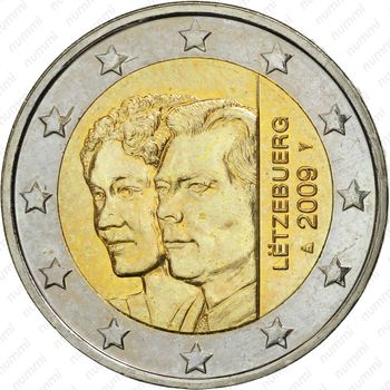 2 евро 2009, Шарлотта Люксембург - Аверс