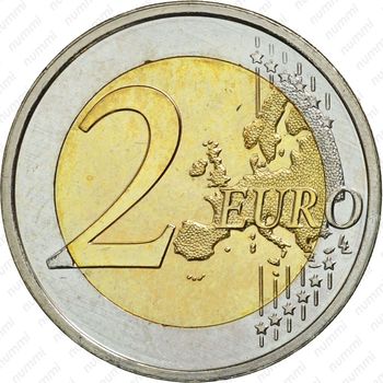 2 евро 2009, Шарлотта Люксембург - Реверс