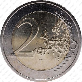 2 евро 2012, 10 лет евро, Нидерланды - Реверс