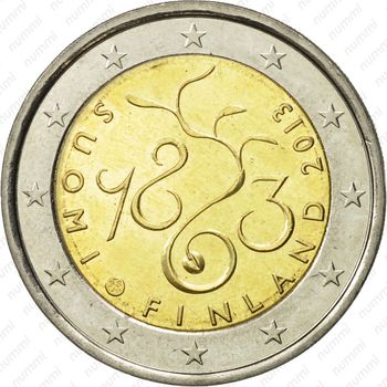2 евро 2013, парламент Финляндия - Аверс