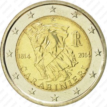 2 евро 2014, карабинеры Италия - Аверс