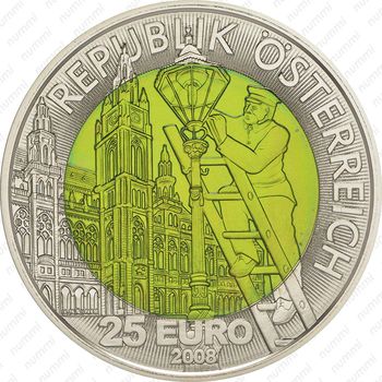 25 евро 2008, освещение Австрия - Аверс