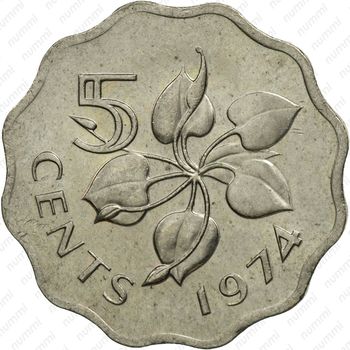 5 центов 1974 - Реверс
