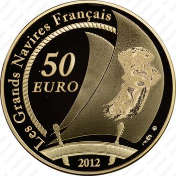 50 евро 2012, Гермион Франция (золото) - Аверс