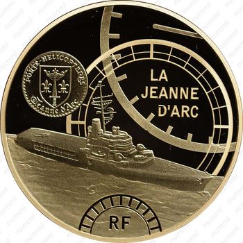 50 евро 2012, Жанна д’Арк Франция (золото) - Аверс