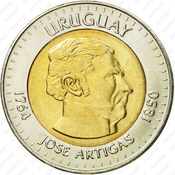 10 песо 2000, Уругвай - Аверс
