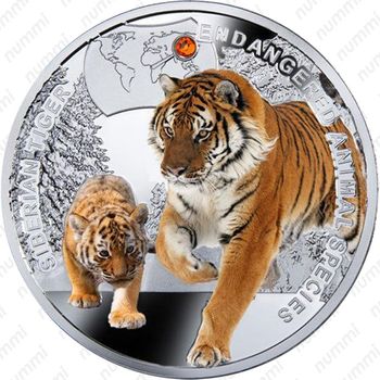 1 доллар 2014, Амурский тигр [Австралия] Proof - Реверс