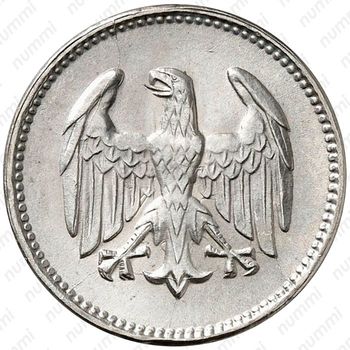 1 марка 1924, G, знак монетного двора "G" — Карлсруэ [Германия] - Аверс