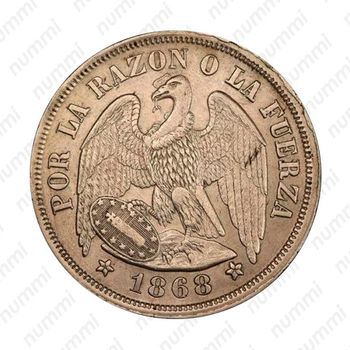 1 песо 1868 [Чили] - Аверс