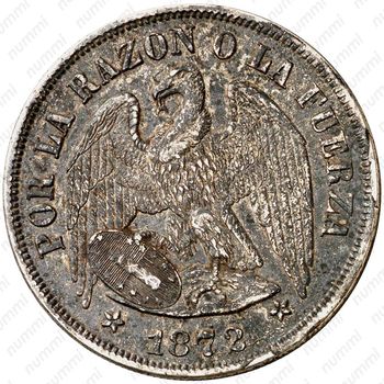 1 песо 1872 [Чили] - Аверс