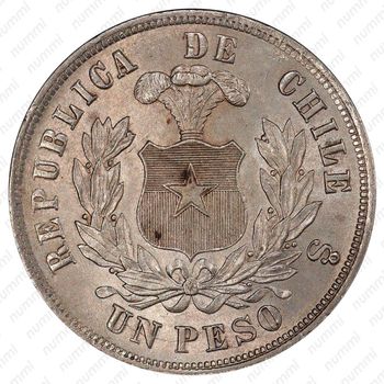 1 песо 1881 [Чили] - Реверс