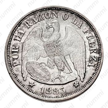1 песо 1883 [Чили] - Аверс