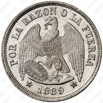1 песо 1889 [Чили] - Аверс