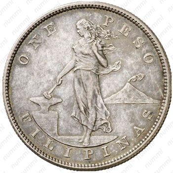 1 песо 1904, без обозначения монетного двора [Филиппины] - Реверс