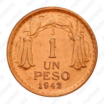 1 песо 1942 [Чили] - Реверс