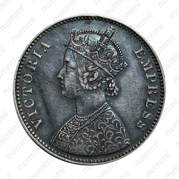 1 рупия 1882, •, знак монетного двора: "•" - Бомбей [Индия] - Аверс