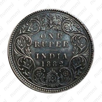 1 рупия 1882, •, знак монетного двора: "•" - Бомбей [Индия] - Реверс
