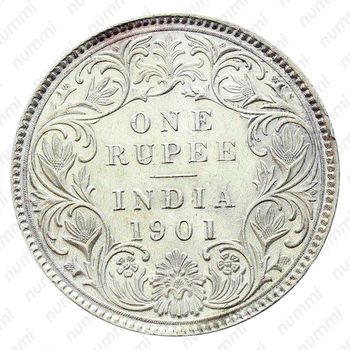 1 рупия 1901, B, знак монетного двора: "B" - Бомбей [Индия] - Реверс