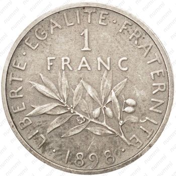 1 франк 1898 [Франция] - Реверс