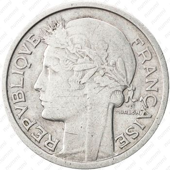 1 франк 1947, B, знак монетного двора: "B" -" Бомон-ле-Роже" [Франция] - Аверс