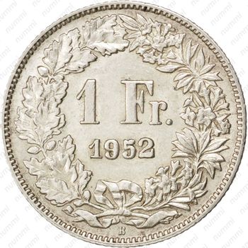 1 франк 1952 [Швейцария] - Реверс