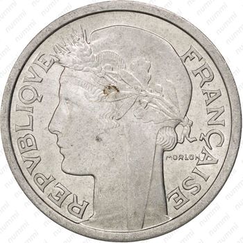 1 франк 1957, B, знак монетного двора: "B" - "Бомон-ле-Роже" [Франция] - Аверс