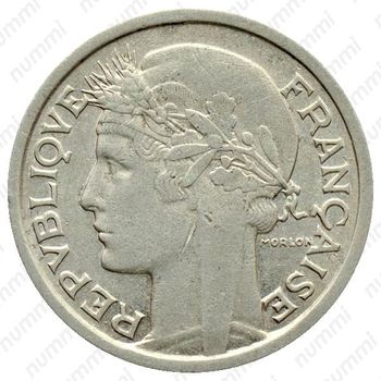 1 франк 1958, B, знак монетного двора: "B" - " Бомон-ле-Роже" [Франция] - Аверс