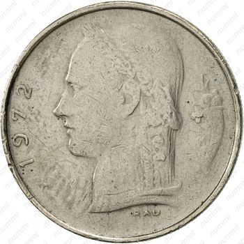 1 франк 1972, надпись на французском - "BELGIQUE" [Бельгия] - Аверс