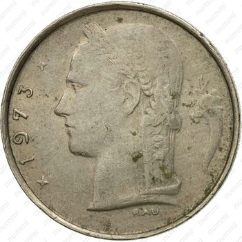 1 франк 1973, надпись на голландском - "BELGIE" [Бельгия] - Аверс