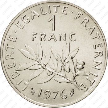 1 франк 1976 [Франция] - Реверс