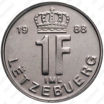 1 франк 1988 [Люксембург] - Реверс
