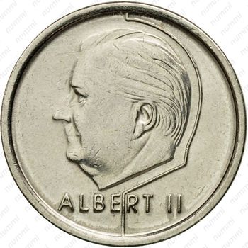 1 франк 1995, надпись на голландском - "BELGIE" [Бельгия] - Аверс