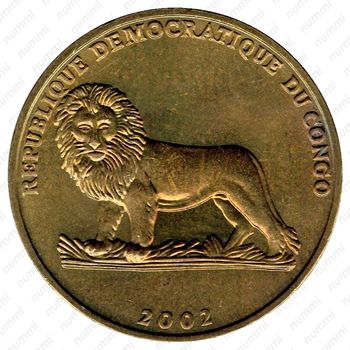 1 франк 2002, петух [Демократическая Республика Конго] - Аверс