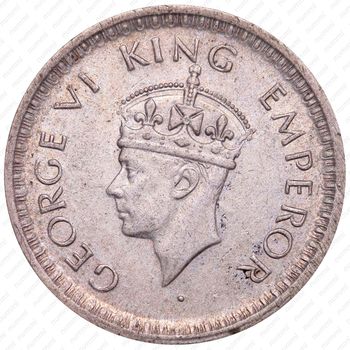 1 рупия 1944, L, знак монетного двора: "L" - Лахор [Индия] - Аверс