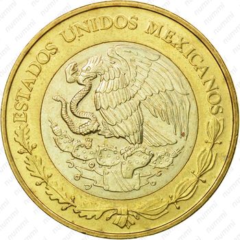 10 песо 2001, Смена тысячелетия - 2000 год [Мексика] - Аверс