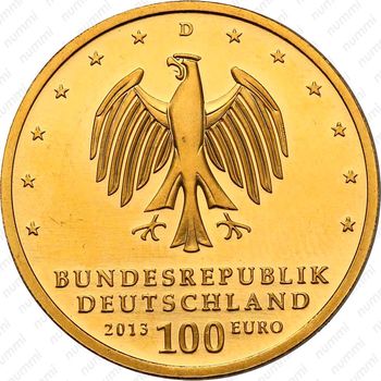100 евро 2013, Дессау-Вёрлиц Германия [Германия] - Аверс