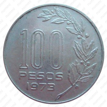 100 песо 1973 [Уругвай] - Реверс