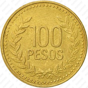 100 песо 1995 [Колумбия] - Реверс