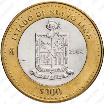 100 песо 2004, Нуэво-Леон [Мексика] - Реверс
