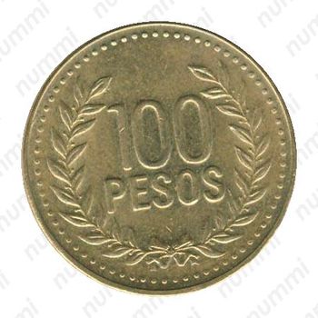 100 песо 2007 [Колумбия] - Реверс
