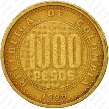 1000 песо 1996 [Колумбия] - Реверс