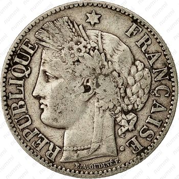 2 франка 1872, K, знак монетного двора: "K" - Бордо [Франция] - Аверс