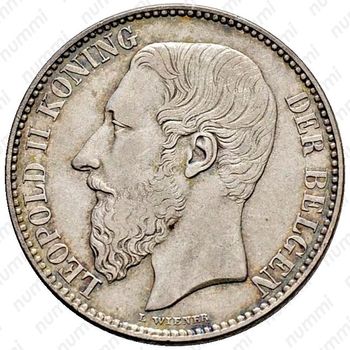 2 франка 1887 [Бельгия] - Аверс