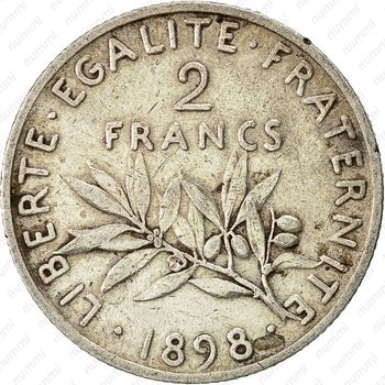 2 франка 1898 [Франция] - Реверс