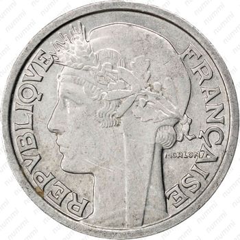 2 франка 1947, B, знак монетного двора: "B" -" Бомон-ле-Роже" [Франция] - Аверс