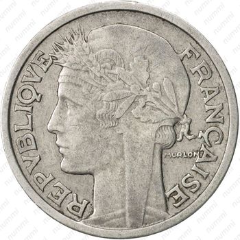 2 франка 1948, B, знак монетного двора: "B" - "Бомон-ле-Роже" [Франция] - Аверс