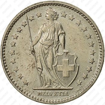 2 франка 1968, B, знак монетного двора [Швейцария] - Аверс