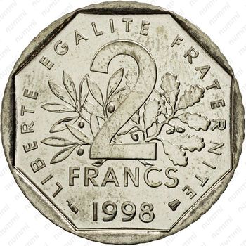2 франка 1998 [Франция] - Реверс